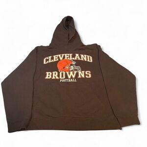 Authentic NFL Men's Cleveland Brown Football Hoodie Sweatshirt